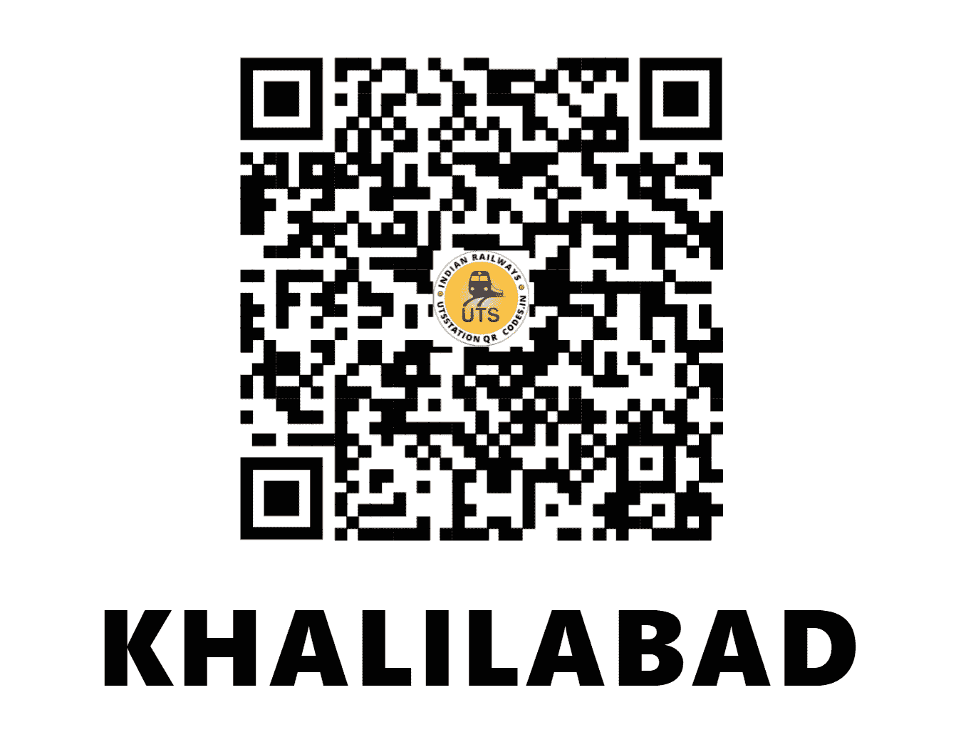 UTS QR Code for KHALILABAD - KLD - NE (UTTAR PRADESH)